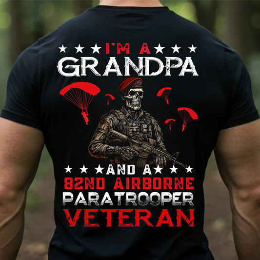 82nd Airborne Veteran Grandpa T-Shirt – Paratrooper Military Pride Shirt