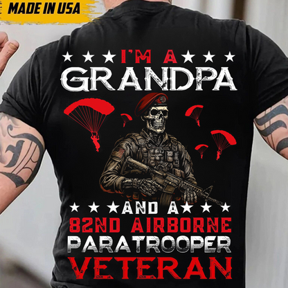 82nd Airborne Veteran Grandpa T-Shirt – Paratrooper Military Pride Shirt