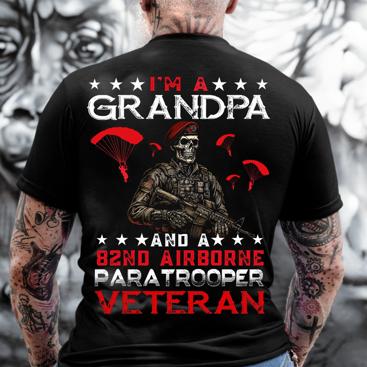 82nd Airborne Veteran Grandpa T-Shirt – Paratrooper Military Pride Shirt