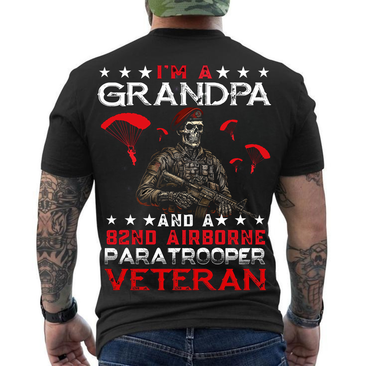 82nd Airborne Veteran Grandpa T-Shirt – Paratrooper Military Pride Shirt
