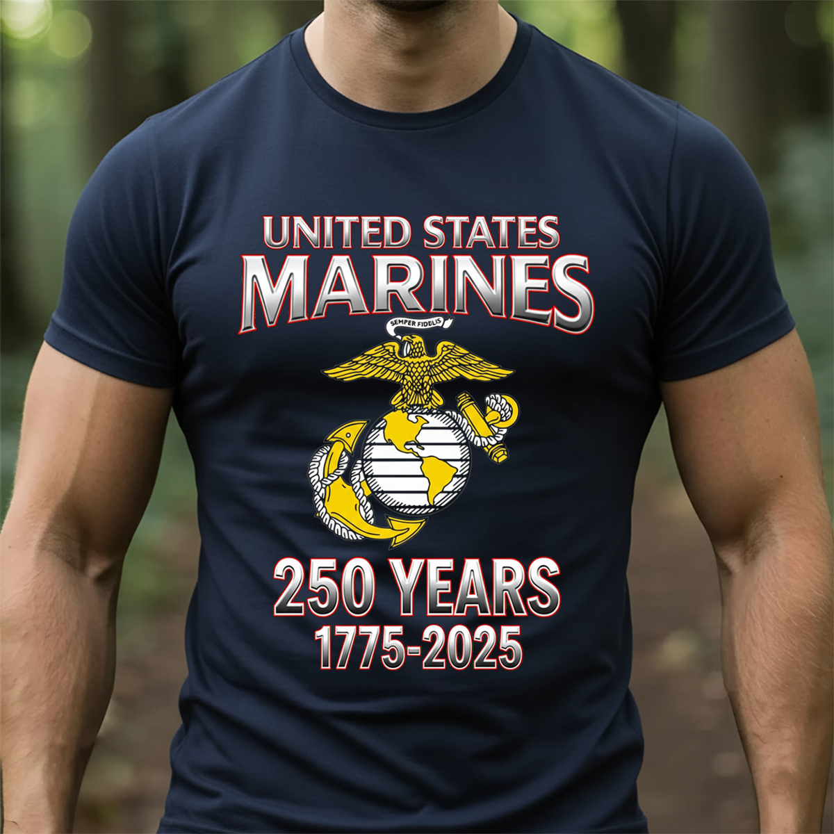 USMC 250th Anniversary T-Shirt – United States Marine Corps 1775-2025 Veteran Gift