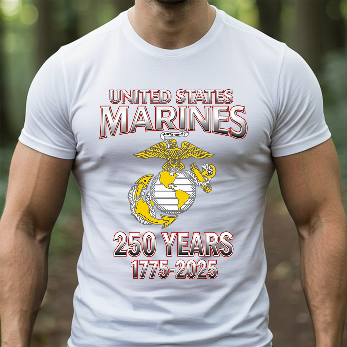 USMC 250th Anniversary T-Shirt – United States Marine Corps 1775-2025 Veteran Gift