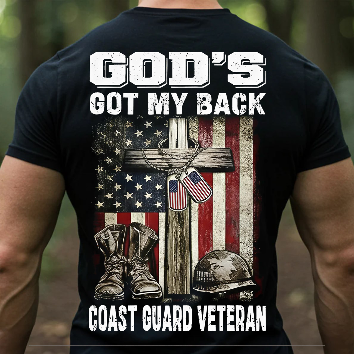God’s Got My Back Coast Guard Veteran Sweatshirt, T-shirt, Hoodie – Patriotic Christian Military Apparel