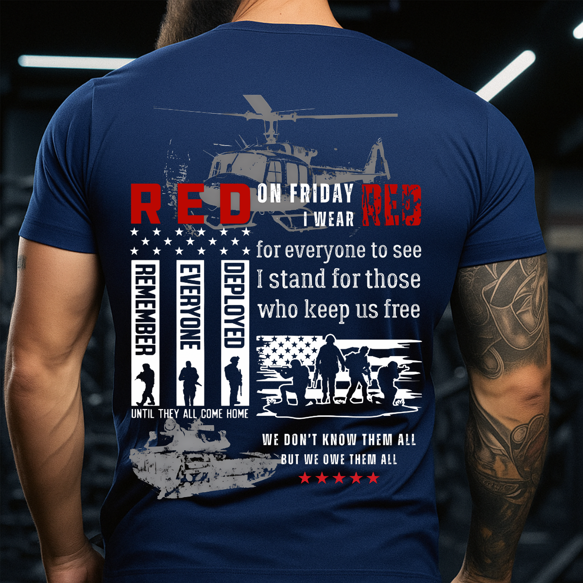 RED Friday T-Shirt – Remember Everyone Deployed – Patriotic Tee