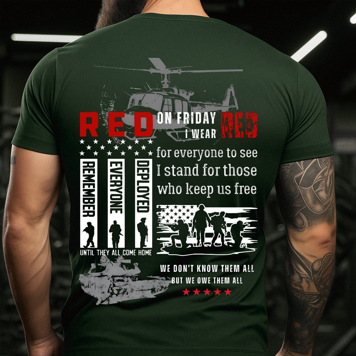 RED Friday T-Shirt – Remember Everyone Deployed – Patriotic Tee