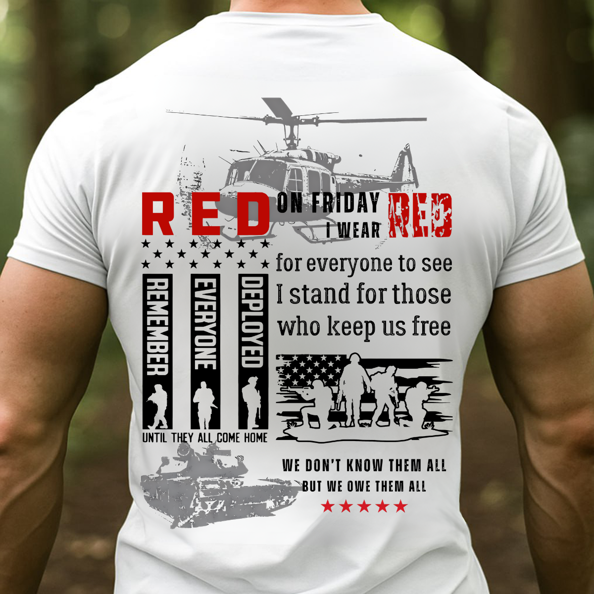 RED Friday T-Shirt – Remember Everyone Deployed – Patriotic Tee
