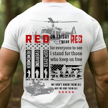 RED Friday T-Shirt – Remember Everyone Deployed – Patriotic Tee