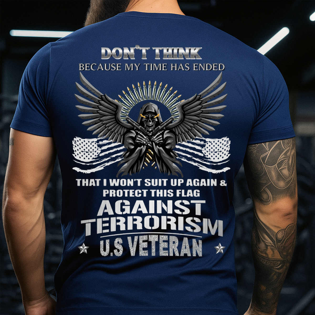 Protect This Flag Against Terrorism – Veteran T-Shirt For Men – American Pride Apparel