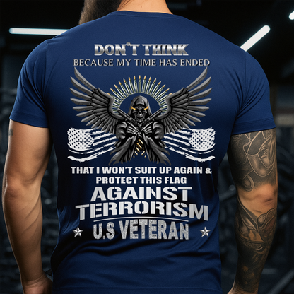 Protect This Flag Against Terrorism – Veteran T-Shirt For Men – American Pride Apparel