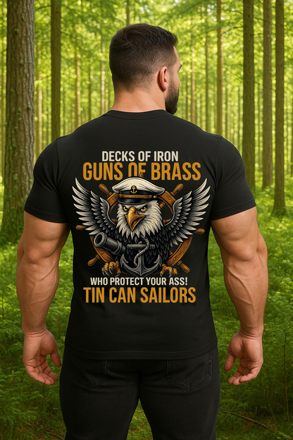 Decks of Iron Guns of Brass T-Shirt – Proud Navy Sailor Military Eagle Shirt
