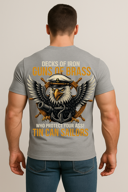 Decks of Iron Guns of Brass T-Shirt – Proud Navy Sailor Military Eagle Shirt