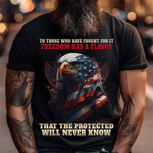 U.S Veteran Shirt - Freedom Has A Flavor - Bold Military Humour