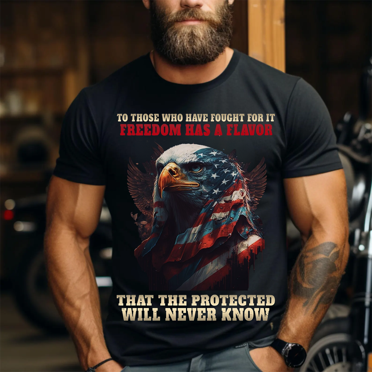 U.S Veteran Shirt - Freedom Has A Flavor - Bold Military Humour