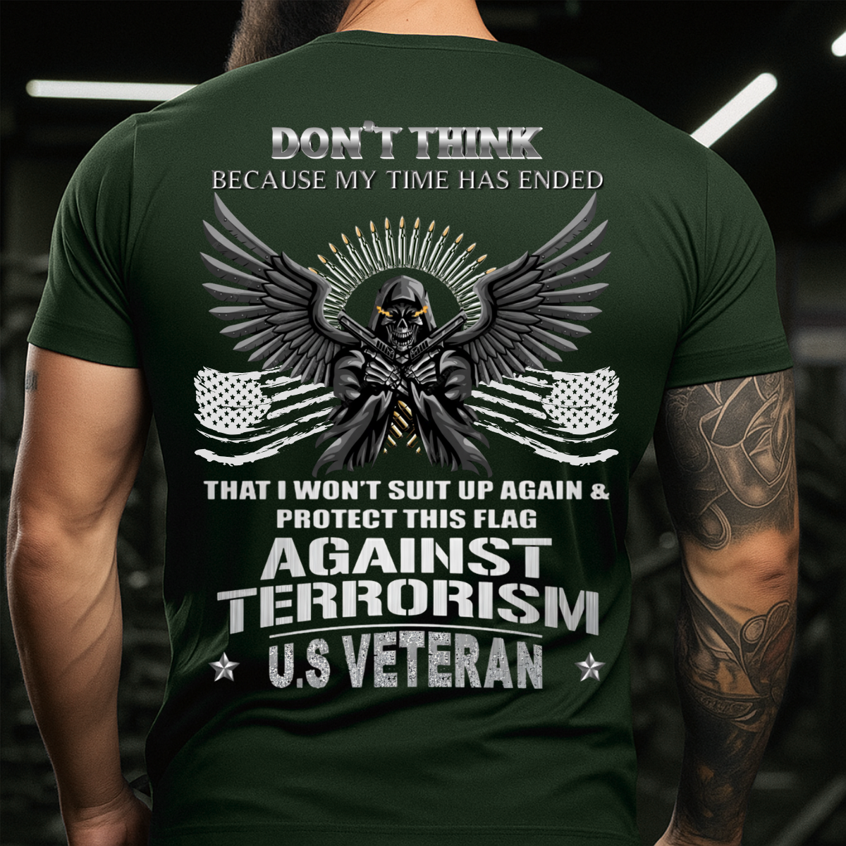 Protect This Flag Against Terrorism – Veteran T-Shirt For Men – American Pride Apparel