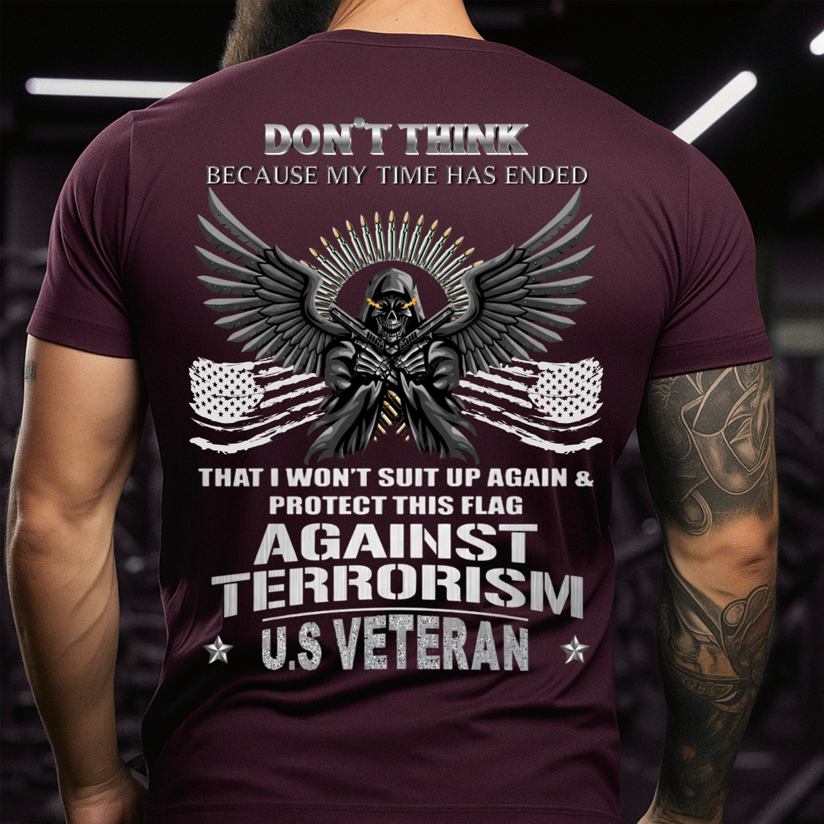 Protect This Flag Against Terrorism – Veteran T-Shirt For Men – American Pride Apparel