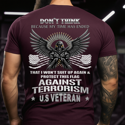 Protect This Flag Against Terrorism – Veteran T-Shirt For Men – American Pride Apparel