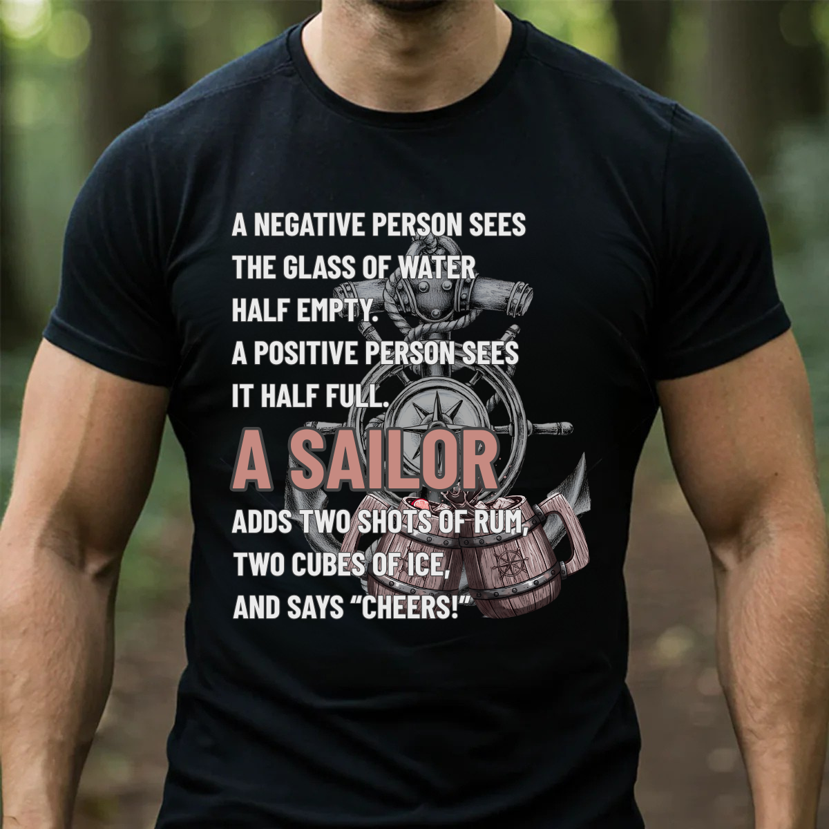Veteran Pride T-Shirt, Sweatshirt, Hoodie Apparel – “A Sailor Says Cheers” – Humor Navy Veteran Gift