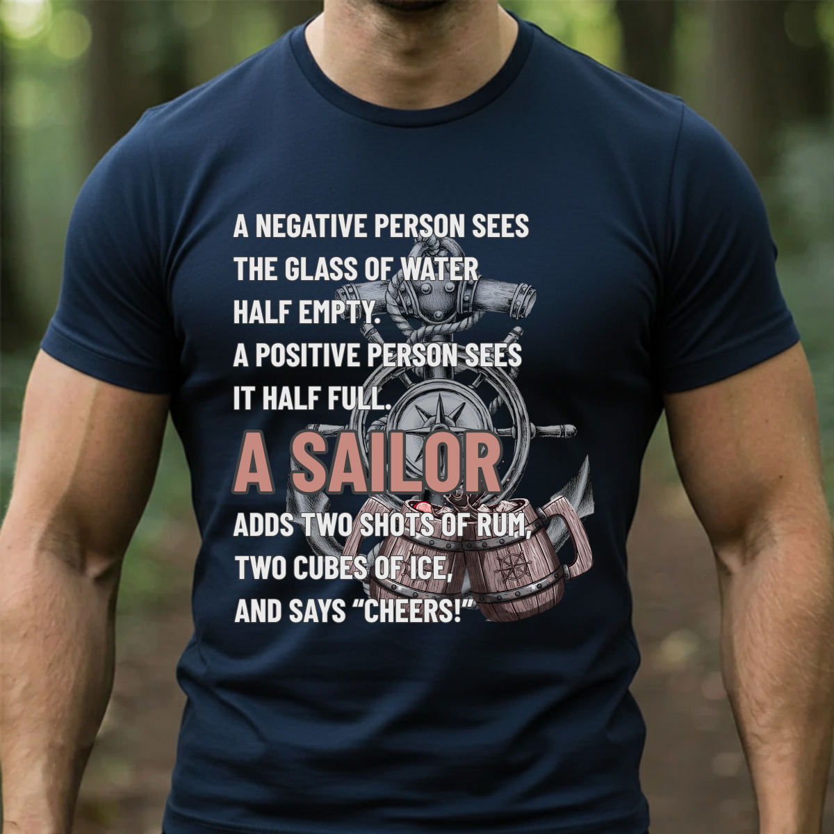 Veteran Pride T-Shirt, Sweatshirt, Hoodie Apparel – “A Sailor Says Cheers” – Humor Navy Veteran Gift