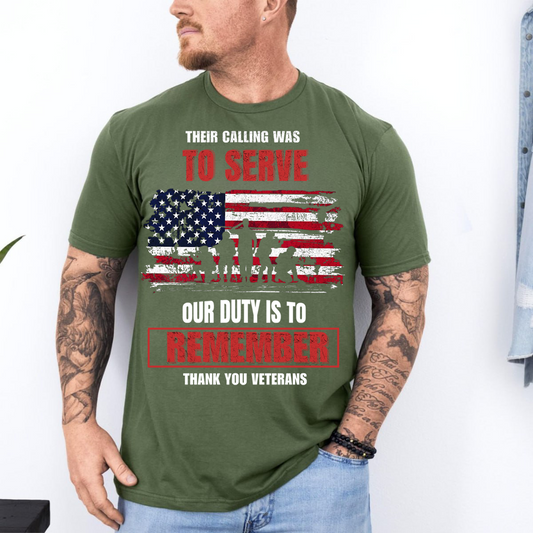 U.S Veteran Shirt - Our Duty Is To Remember - Honoring Our Heroes