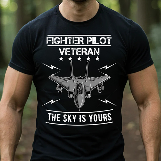 Air Force Veteran T-Shirt, Sweatshirt, Hoodie – “The Sky Is Yours” – Veteran Aviation Gift