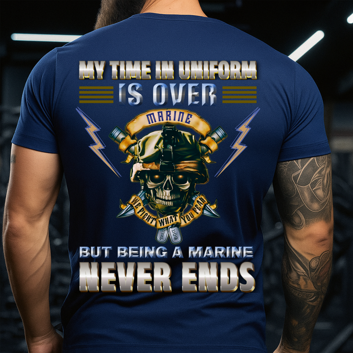 Being a Marine Never Ends – Veteran T-Shirt – Gift for US Marines – Military Pride Tee
