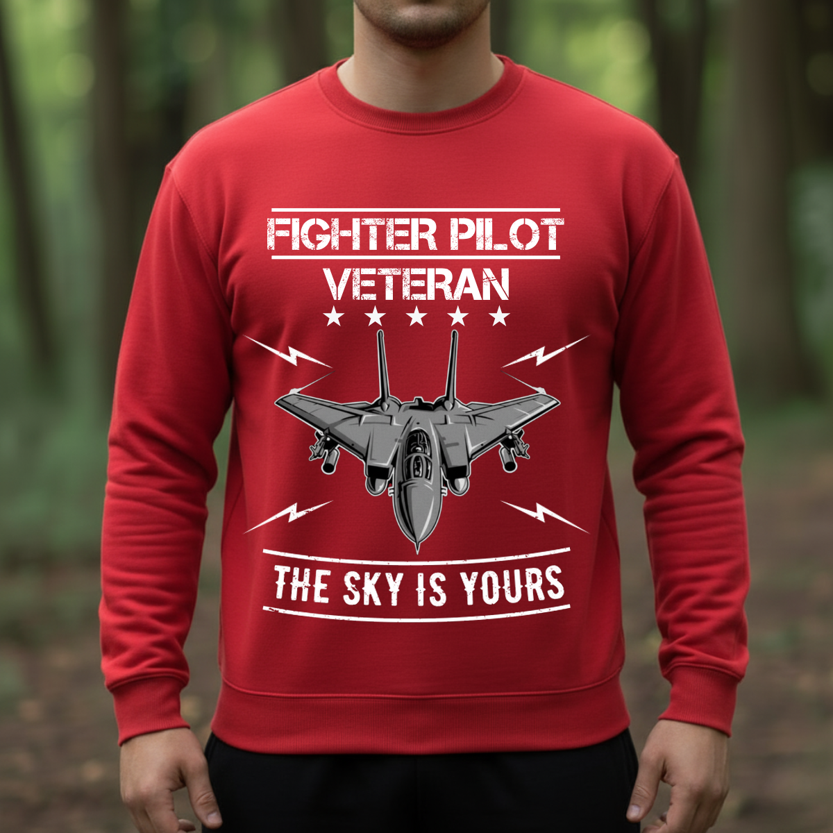 Air Force Veteran T-Shirt, Sweatshirt, Hoodie – “The Sky Is Yours” – Veteran Aviation Gift