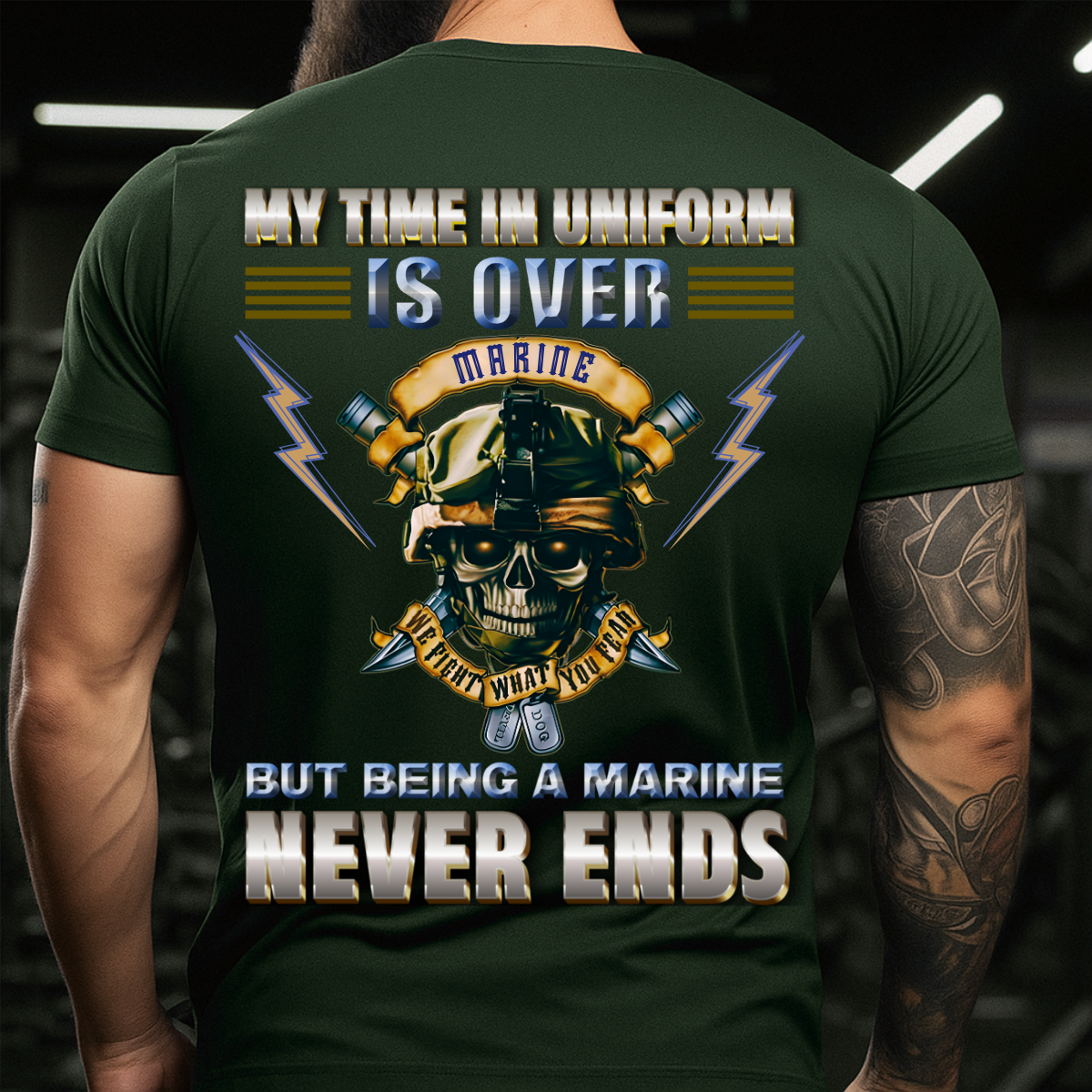 Being a Marine Never Ends – Veteran T-Shirt – Gift for US Marines – Military Pride Tee