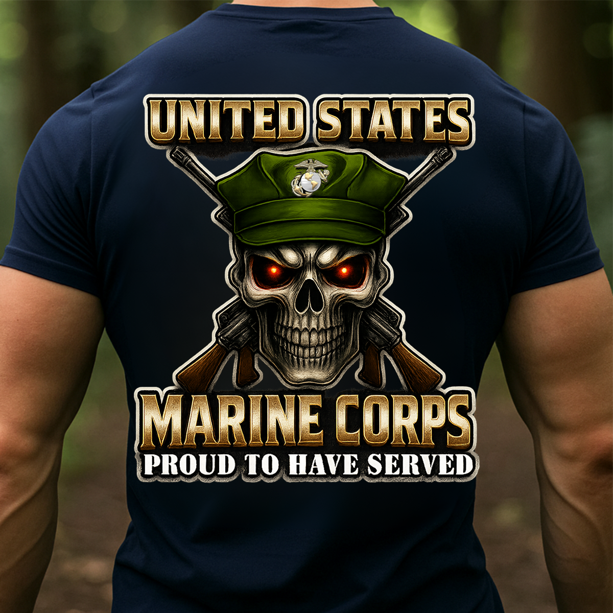 USMC Skull Shirt – United States Marine Corps Veteran Proud to Have Served Tee