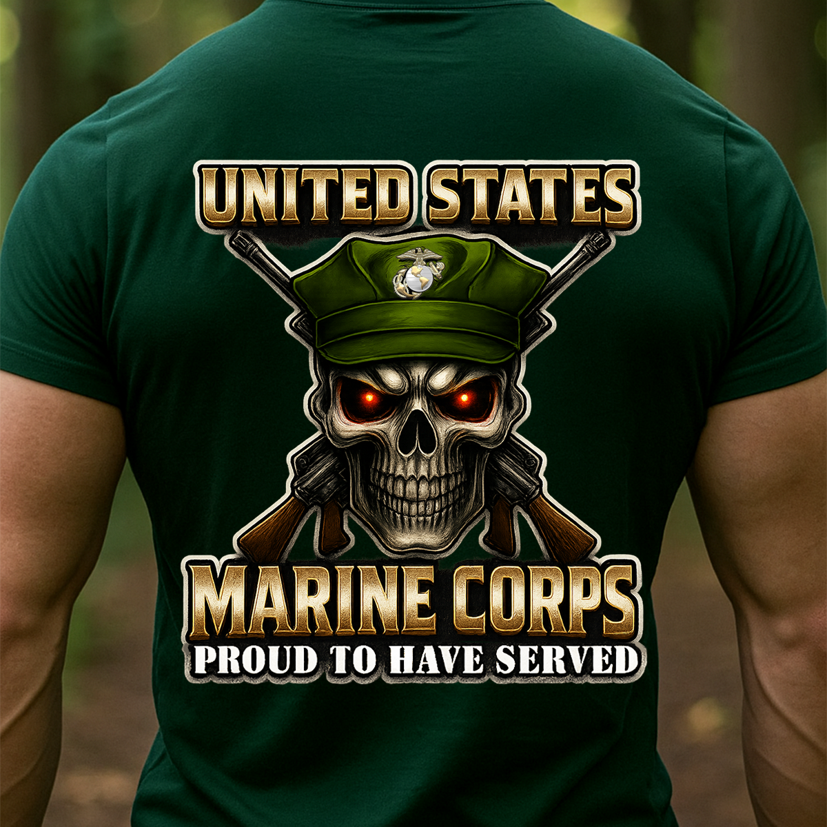 USMC Skull Shirt – United States Marine Corps Veteran Proud to Have Served Tee