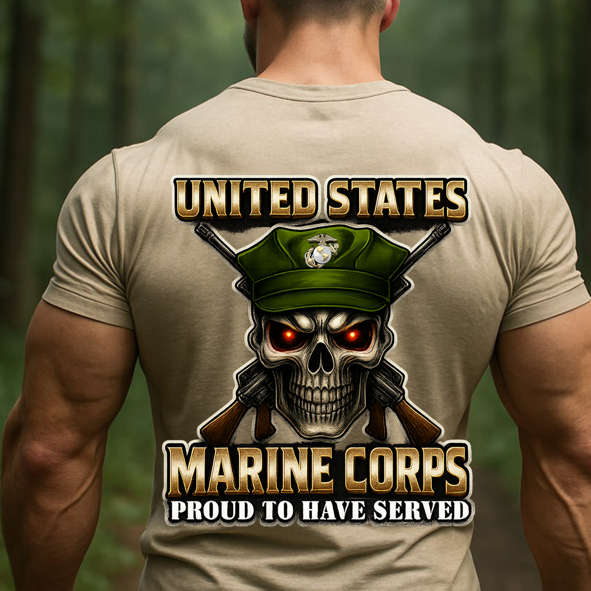USMC Skull Shirt – United States Marine Corps Veteran Proud to Have Served Tee