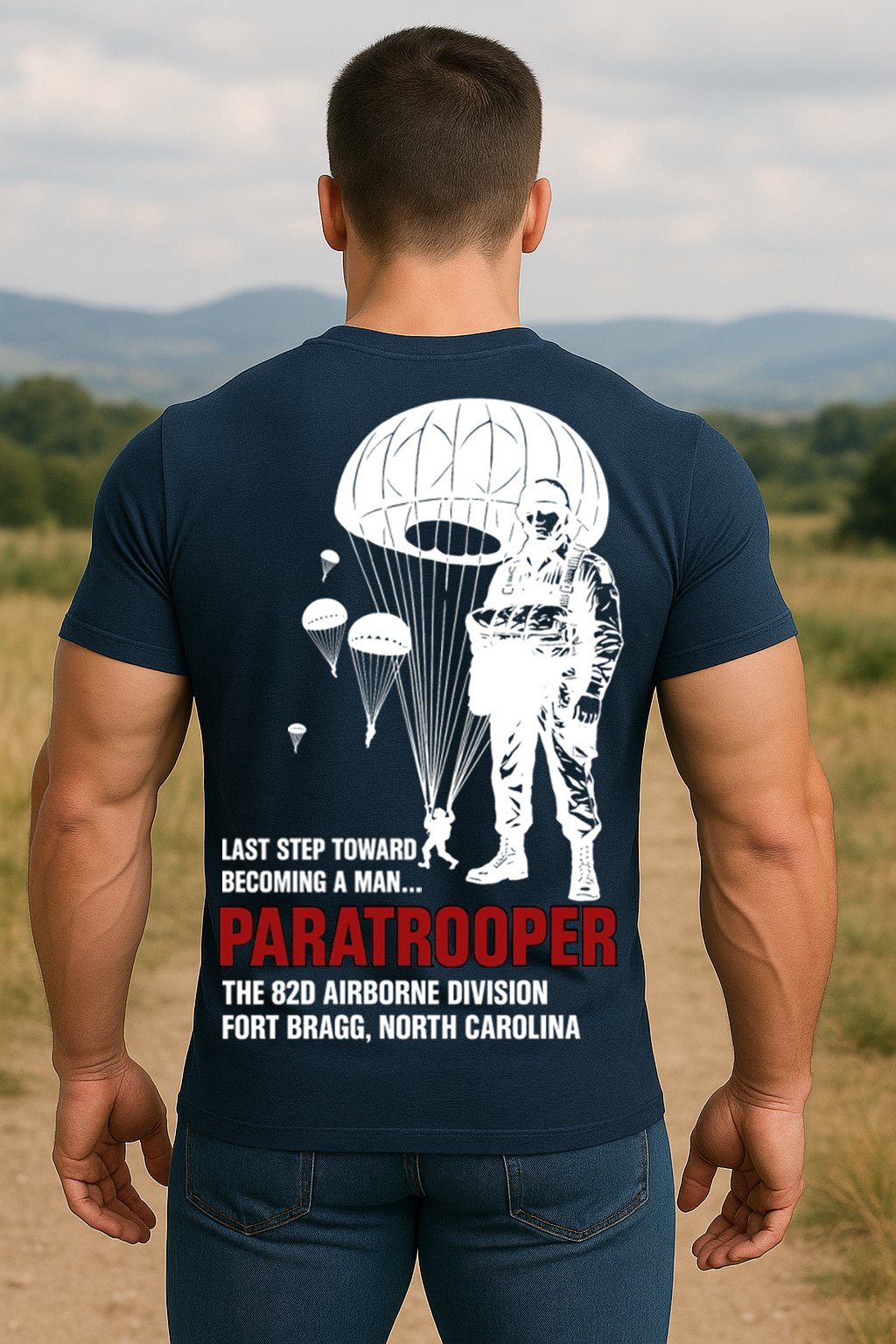 Paratrooper T-Shirt – 82nd Airborne Division Fort Bragg North Carolina Military Tee