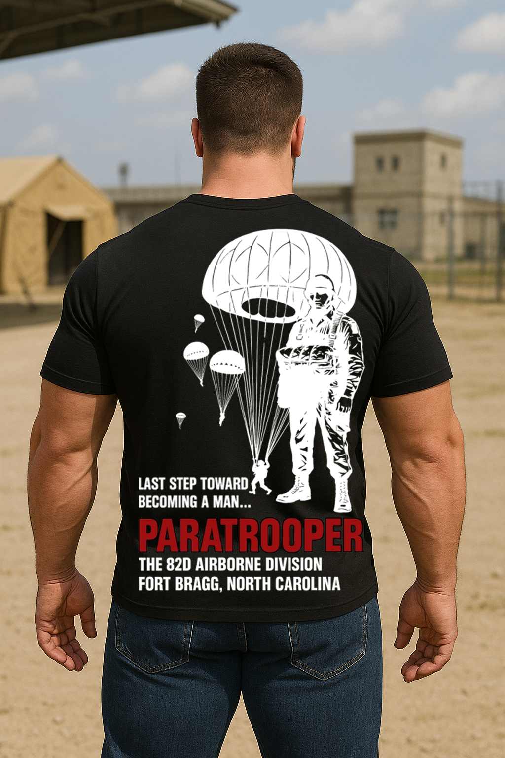 Paratrooper T-Shirt – 82nd Airborne Division Fort Bragg North Carolina Military Tee
