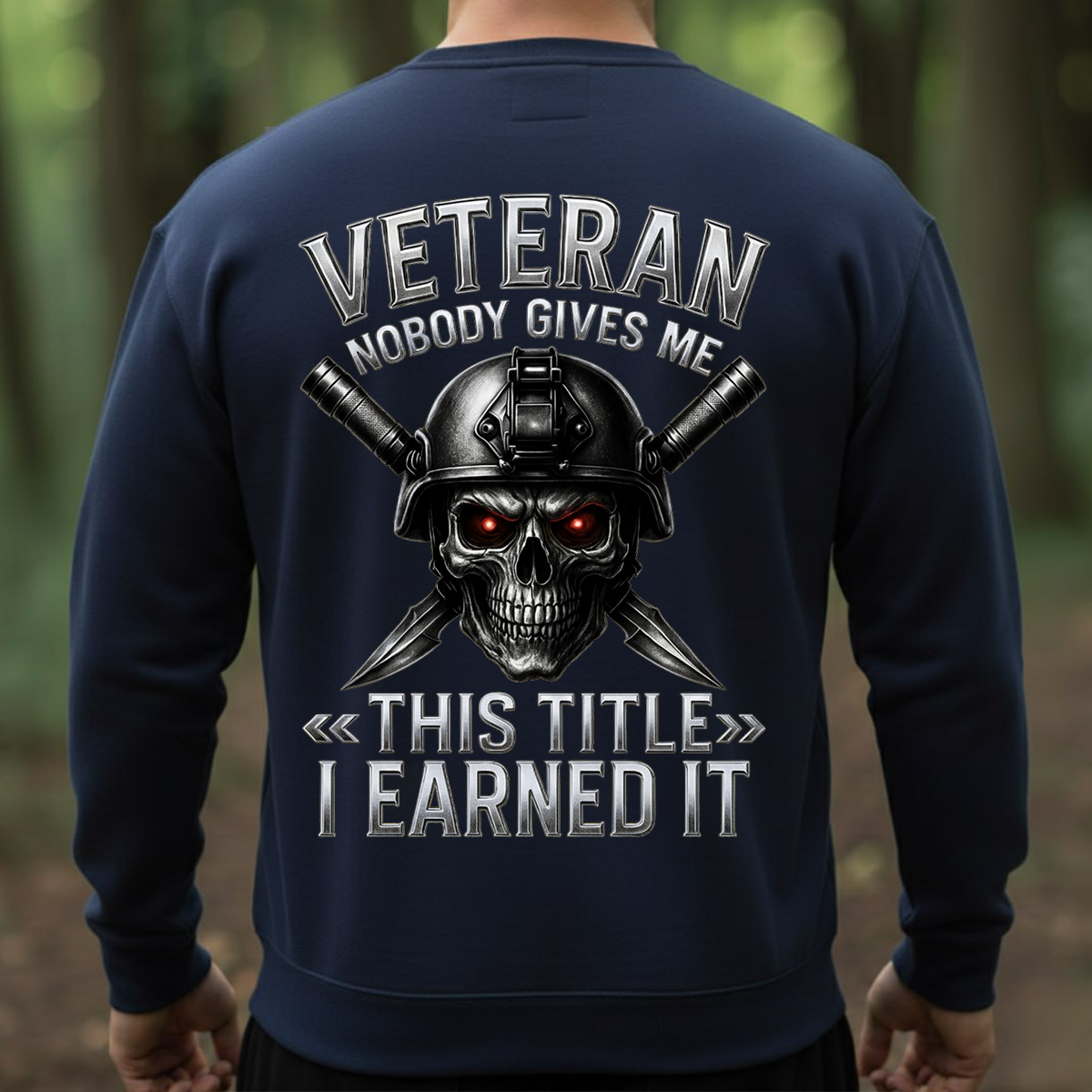 U.S. Veteran Shirt – Nobody Gives Me This Title I Earned It-Patriotic Military Veteran Shirt for Men