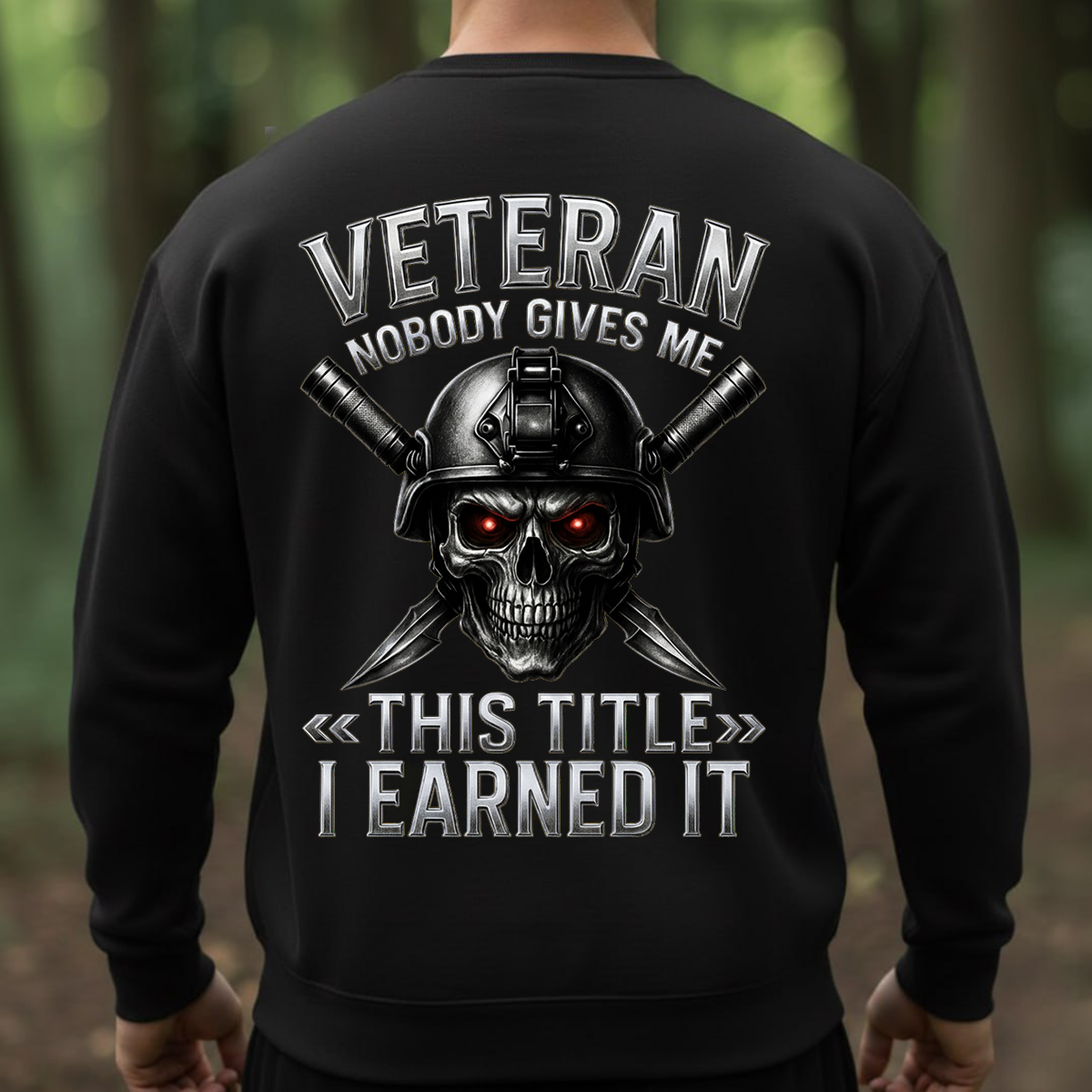 U.S. Veteran Shirt – Nobody Gives Me This Title I Earned It-Patriotic Military Veteran Shirt for Men