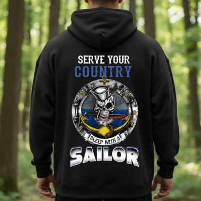 Serve Your Country Sleep With A Sailor Shirt – Funny Navy Sailor T-Shirt, Military Veteran Pride Tee, Cool Gift for Sailors & Navy Lovers