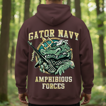 Gator Navy Amphibious Forces Shirt – Alligator Military Graphic Tee for Veterans & Navy Fans-Funny Alligator Military Design, Veteran Gift Tee