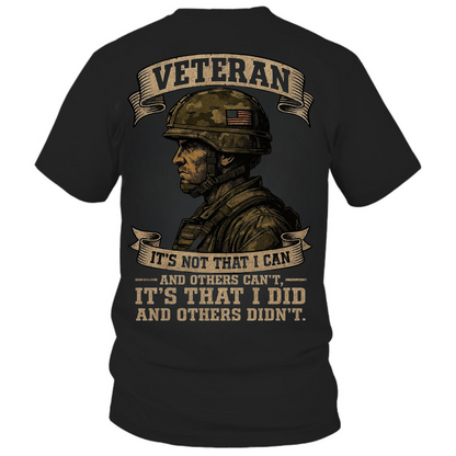 American Veteran T-Shirt,Proud Military Veteran Shirt, Patriotic Soldier Tee, Heroic Service Quote, Military Tribute Shirt ,American Veteran T-Shirt