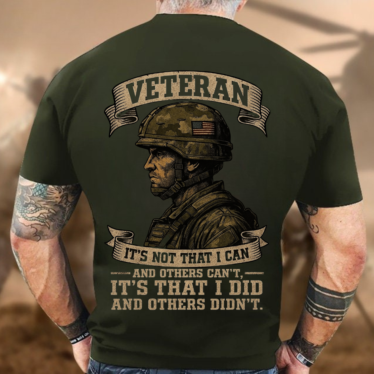 American Veteran T-Shirt,Proud Military Veteran Shirt, Patriotic Soldier Tee, Heroic Service Quote, Military Tribute Shirt ,American Veteran T-Shirt