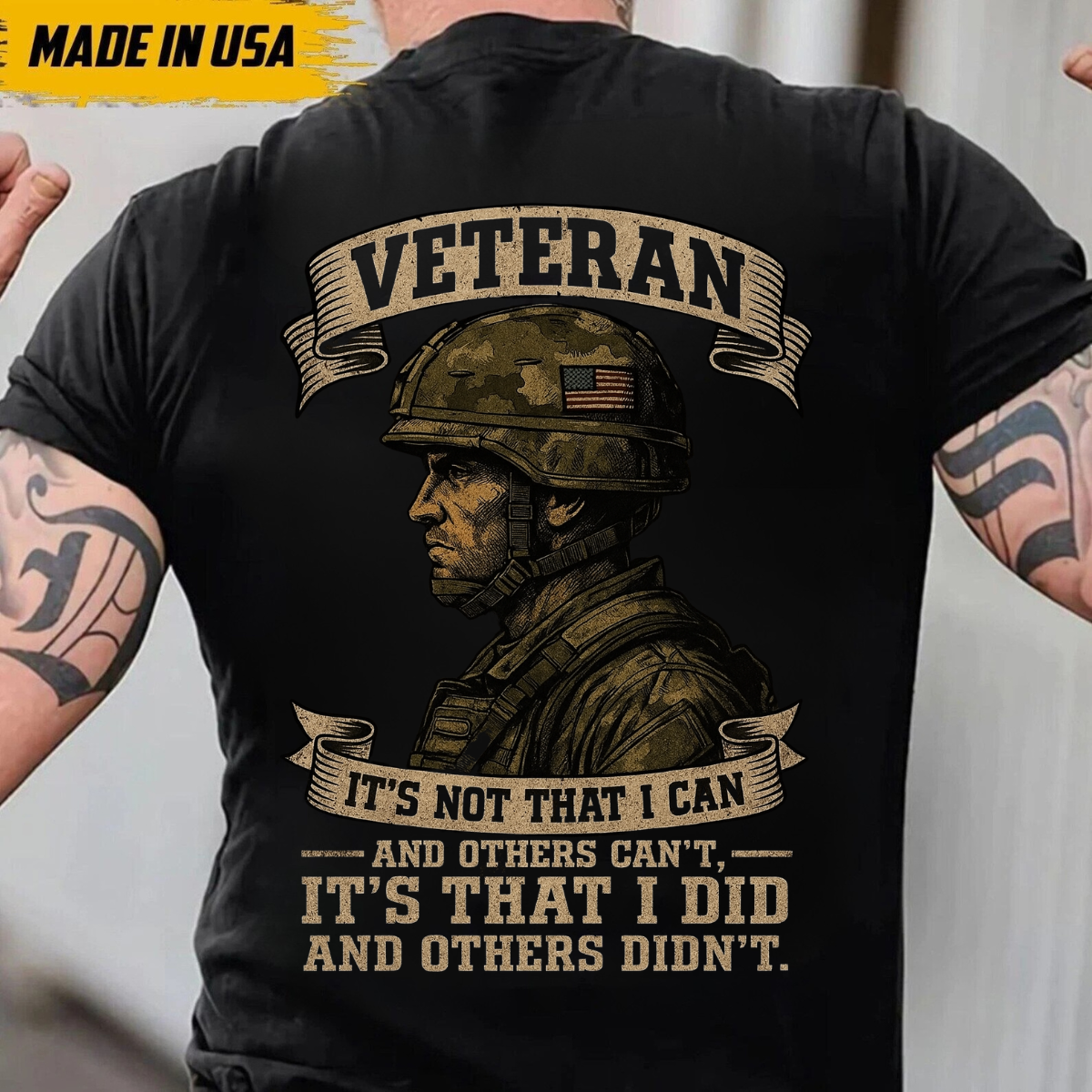 American Veteran T-Shirt,Proud Military Veteran Shirt, Patriotic Soldier Tee, Heroic Service Quote, Military Tribute Shirt ,American Veteran T-Shirt