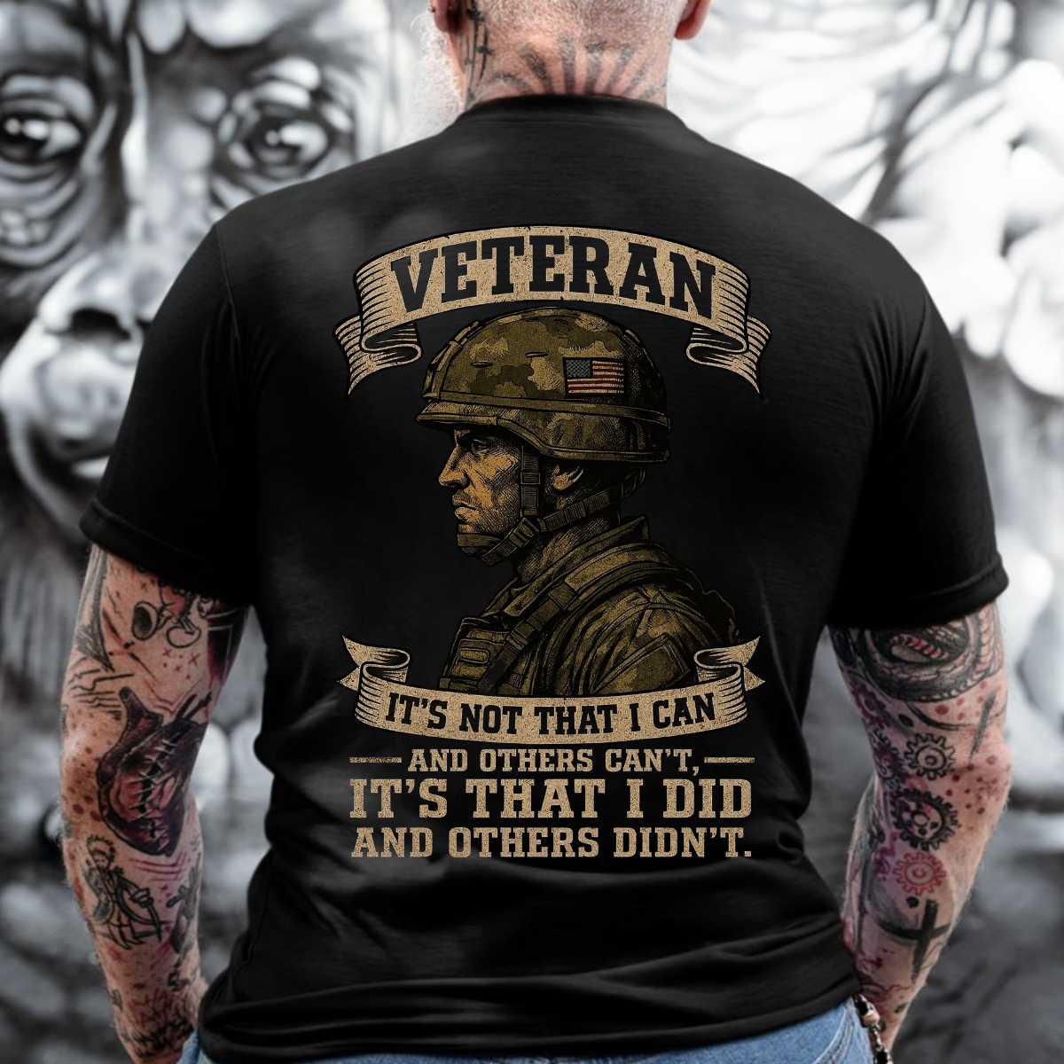 American Veteran T-Shirt,Proud Military Veteran Shirt, Patriotic Soldier Tee, Heroic Service Quote, Military Tribute Shirt ,American Veteran T-Shirt