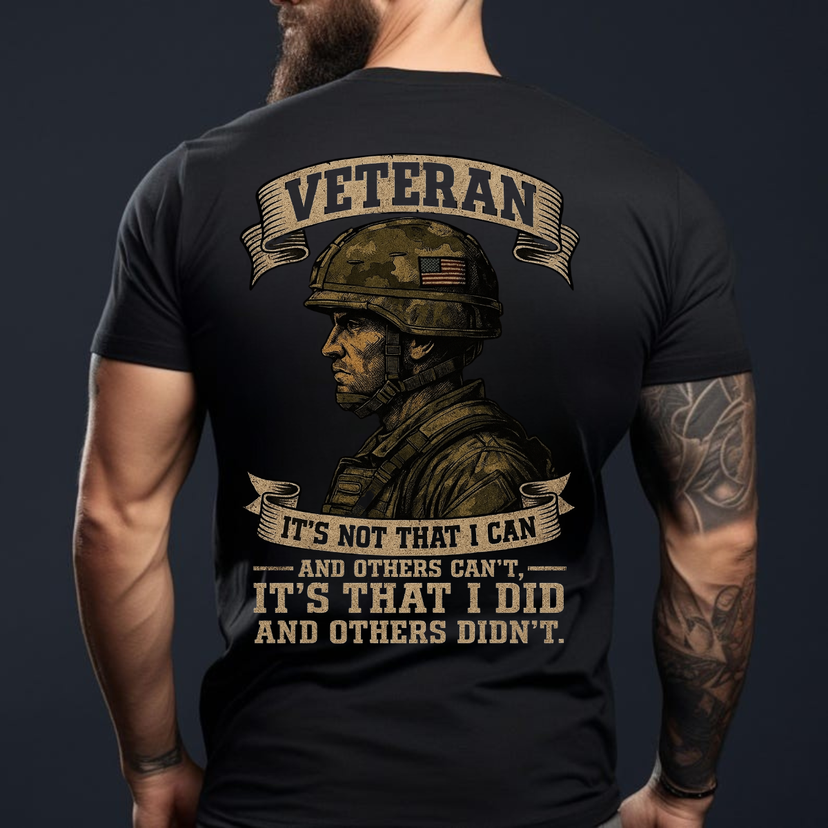 American Veteran T-Shirt,Proud Military Veteran Shirt, Patriotic Soldier Tee, Heroic Service Quote, Military Tribute Shirt ,American Veteran T-Shirt