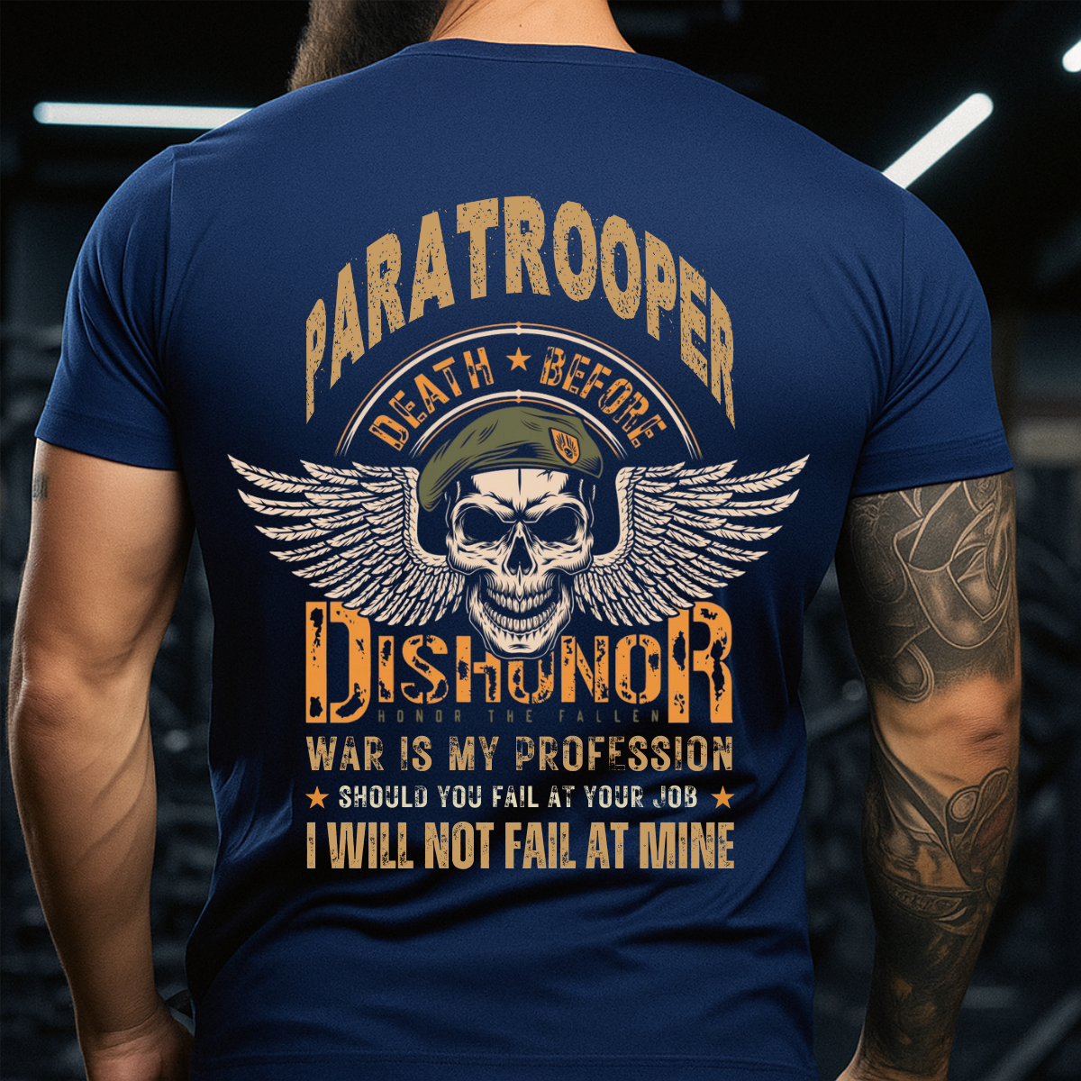 Death Before Dishonor, Veteran Paratrooper T-Shirt, Patriotic Military Apparel