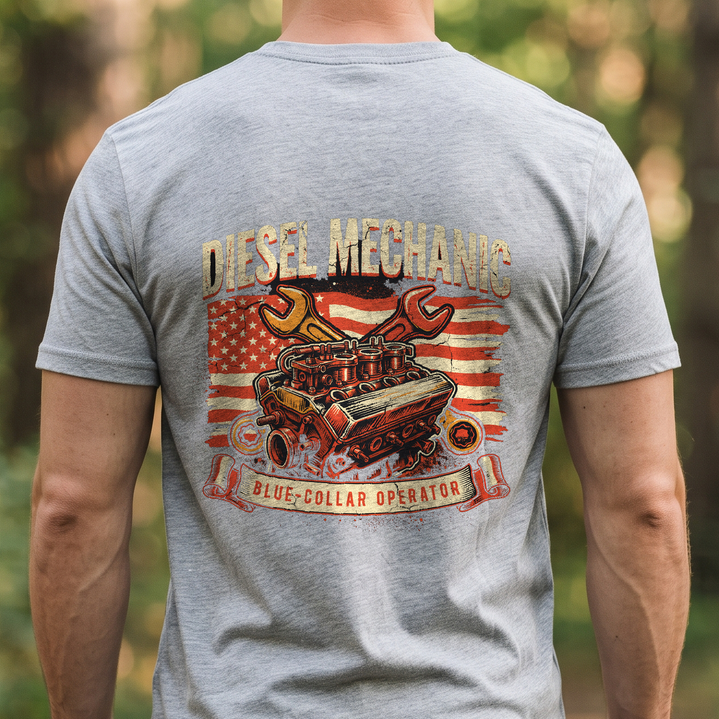 "Diesel Mechanic" T-Shirt – Heavy Equipment Operator Blue Collar Worker Gift