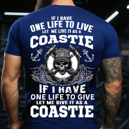 One Life as a Coastie – USCG Veteran T-Shirt – Patriotic Gift for Coast Guard Veteran