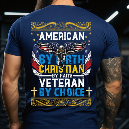Christian Veteran T-Shirt – Veteran by Choice – Military Veteran Tee