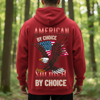 Proud American Soldier by Choice – USA Eagle Flag Veteran Tee