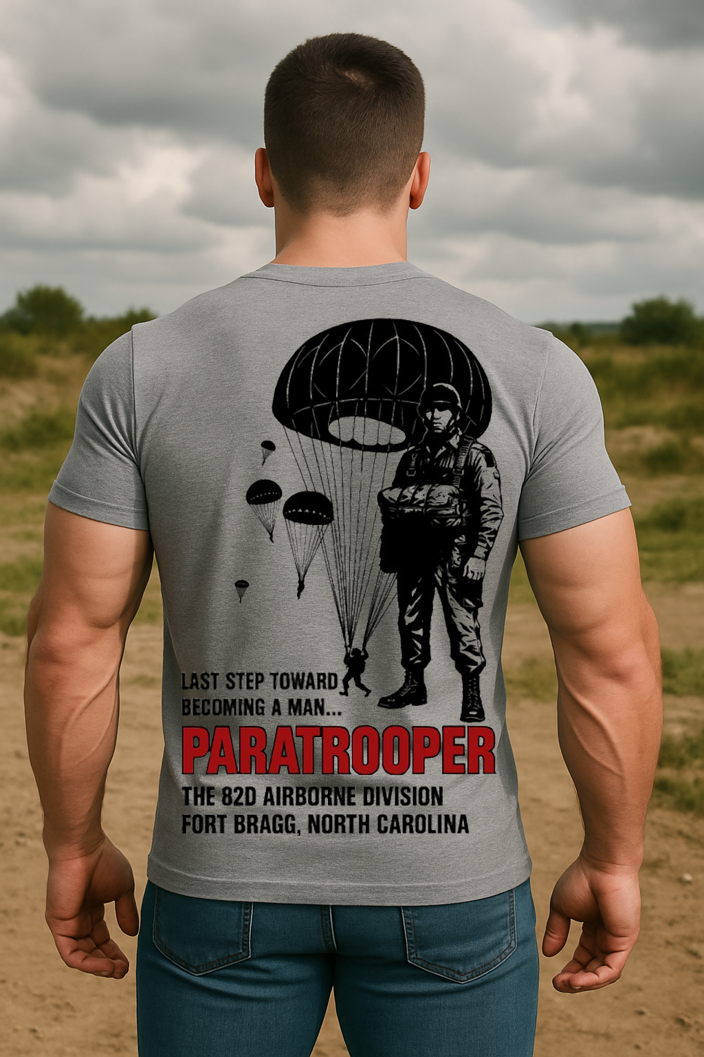Paratrooper T-Shirt – 82nd Airborne Division Fort Bragg North Carolina Military Tee