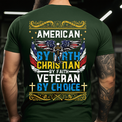 Christian Veteran T-Shirt – Veteran by Choice – Military Veteran Tee