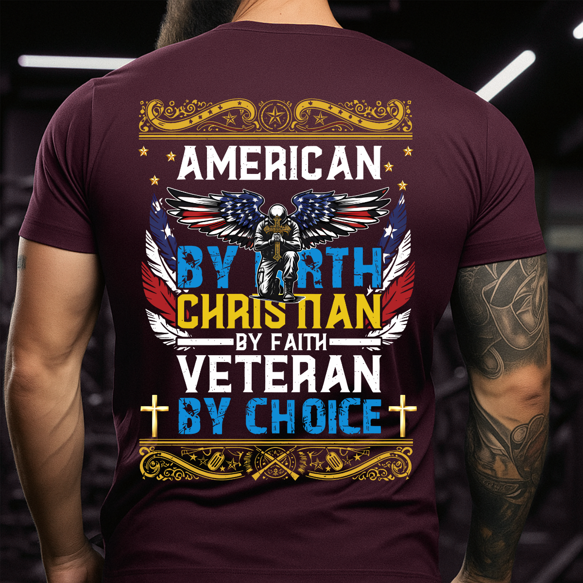 Christian Veteran T-Shirt – Veteran by Choice – Military Veteran Tee
