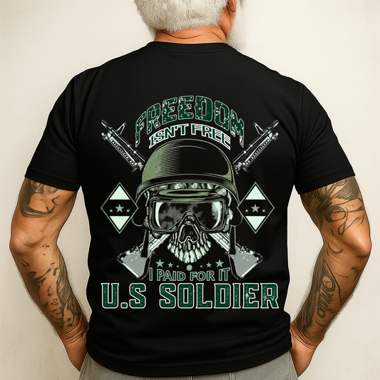 Freedom Isn’t Free I Paid For It – Proud U.S. Veteran T-Shirt – Army Military Gift Apparel
